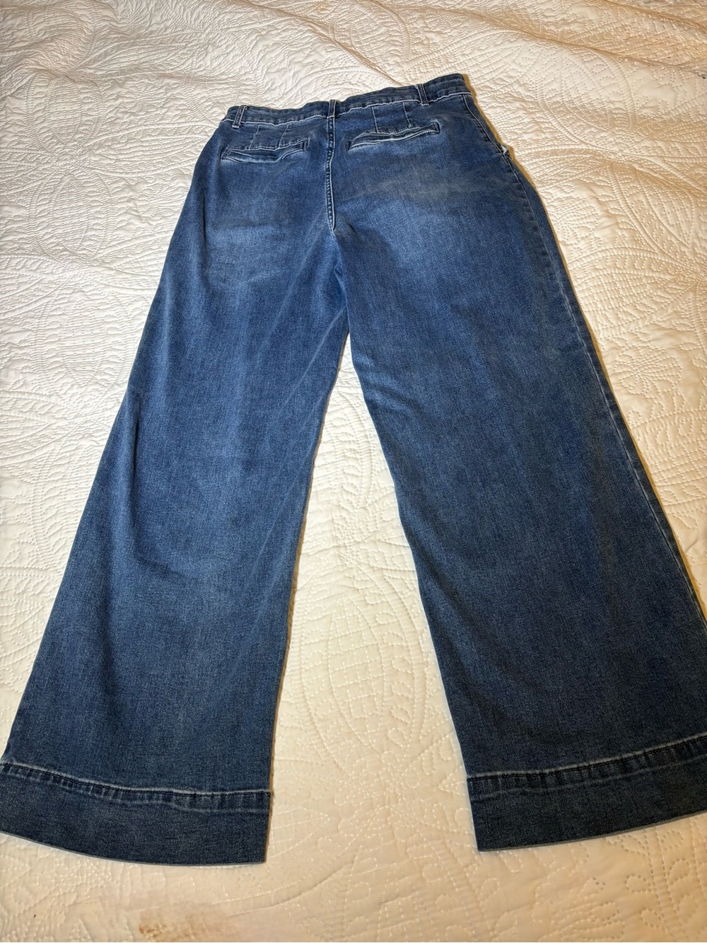 Bagatelle Collection High Rise Pleated Wide Leg Trouser Jeans Quiet Luxury Sz 31 - Picture 4 of 11
